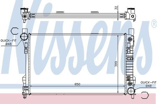 Nissens radiator for - for, mercedes