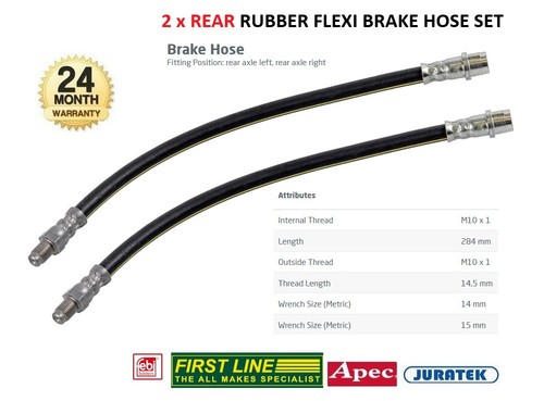 Rear brake hoses - rear, for