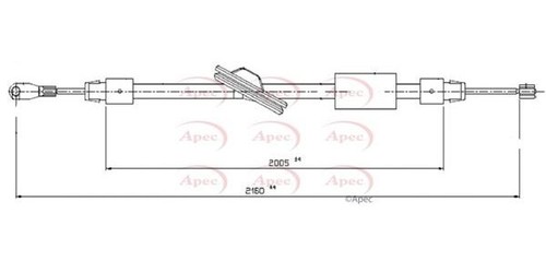 Apec front brake cable - front,
