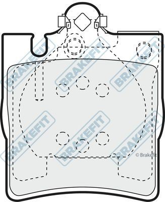 Apec blue rear brake - apec, pad